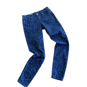 Gap 1969 Women’s Pants Mid Rise Legging Jean Dark Wash Indigo Polkadot Sz 27/4t